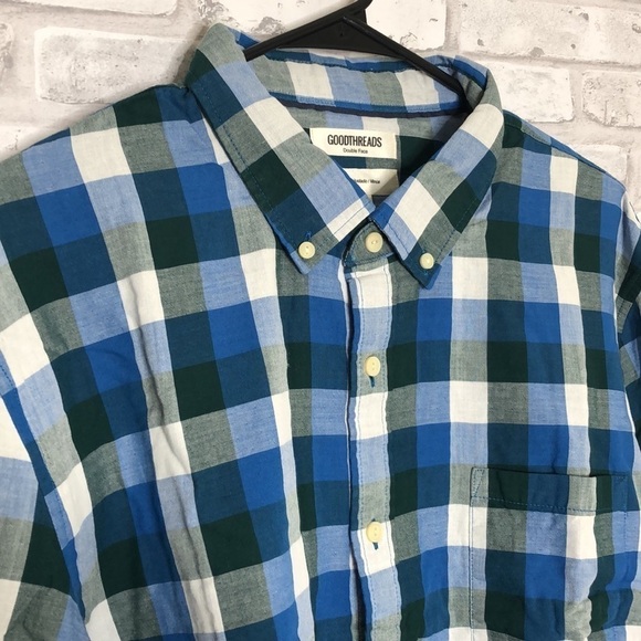 Good Threads blue plaid button down, NWT, XXL - Picture 3 of 7
